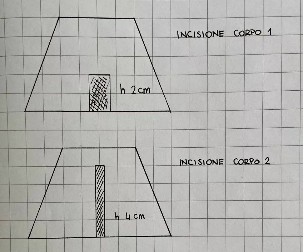 Schemi di taglio per le incisioni del corpo dell'albero di Natale di cartone.