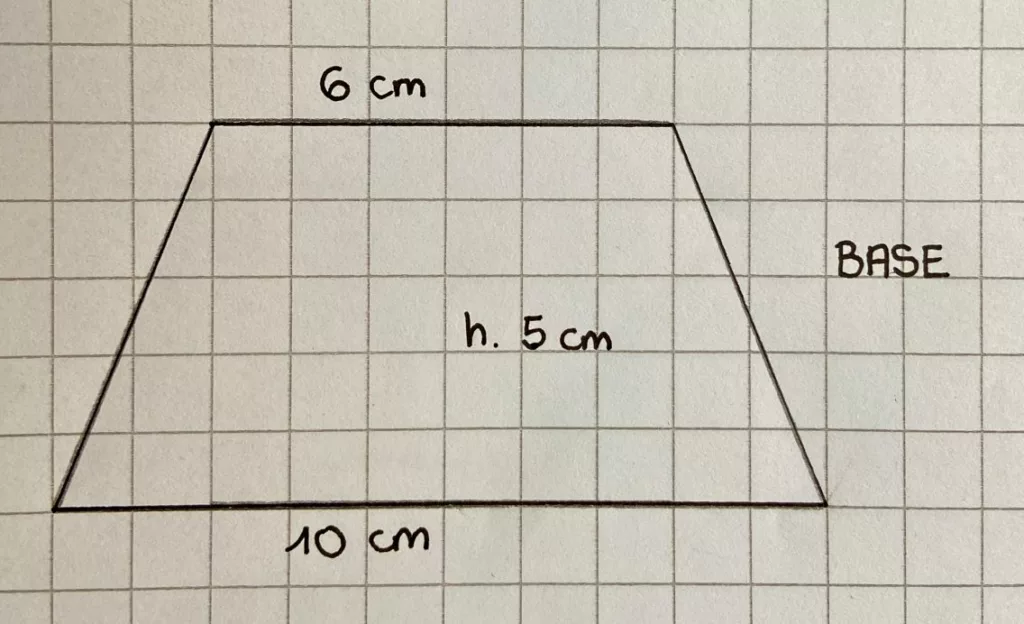 Disegno schema di taglio per formare la base dell'albero di Natale.