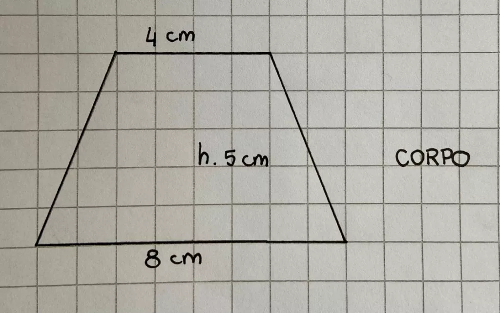 Immagine che fa vedere come disegnare lo schema del corpo del nostro albero di Natale